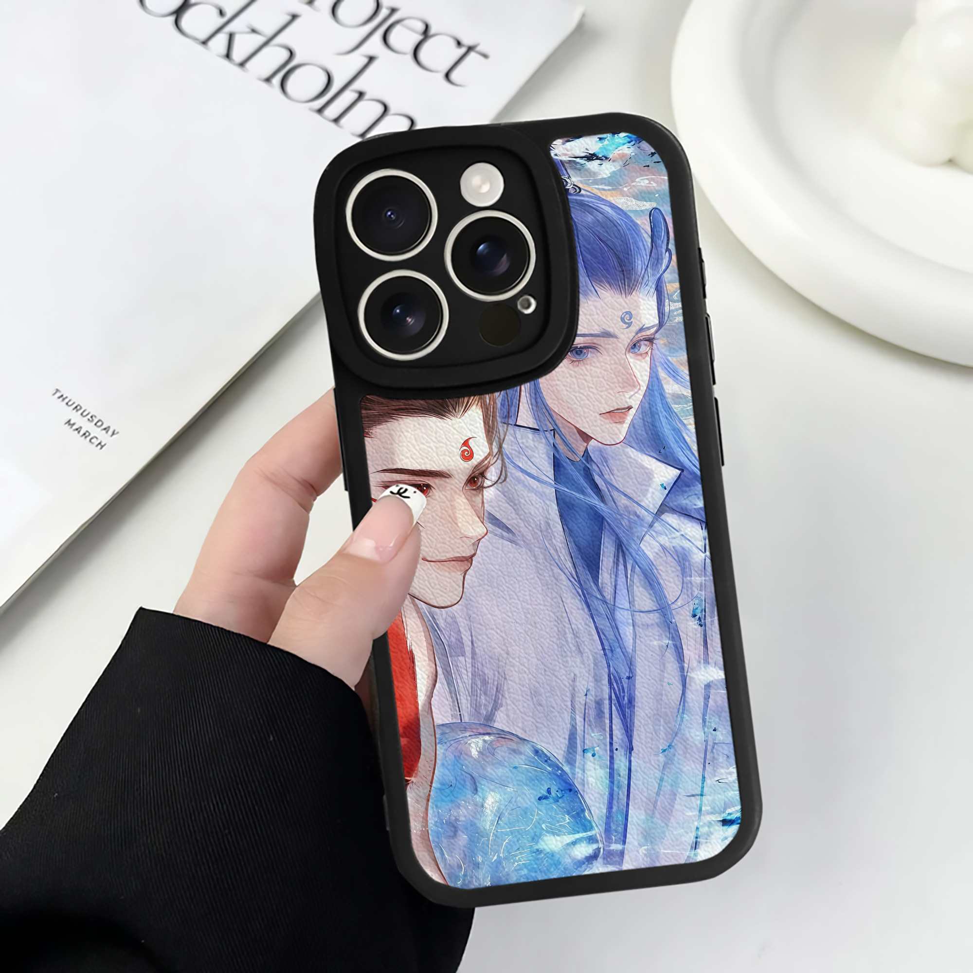 （画像用） Ne Zha 2 ナタ 魔童の大暴れ 【iPhone 16シリーズ対応】シリコンスマホケース（レザー調） 材質：シリコン